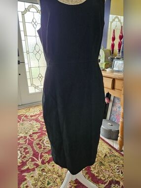 J Crew Classic Black Linen Sleeveless Dress  size 8